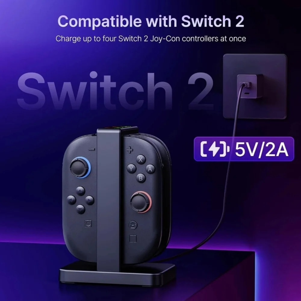 NexiGo Enhanced Controller Charger Compatible with Nintendo Switch 2, USB Type C